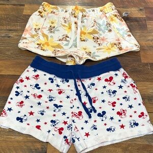 Disney Women's‎ Floral and Star Print Athletic Shorts